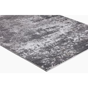 Jefferson Collection Abstract Gray 3 ft. x 4 ft. Area Rug
