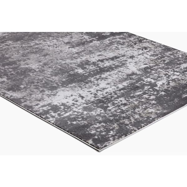 Jefferson Collection Abstract Gray 3 ft. x 4 ft. Area Rug