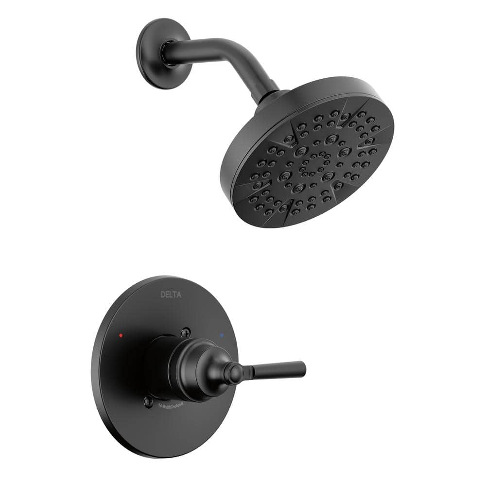 Delta Saylor 1Handle Wall Mount Shower Trim Kit in Matte Black (Valve