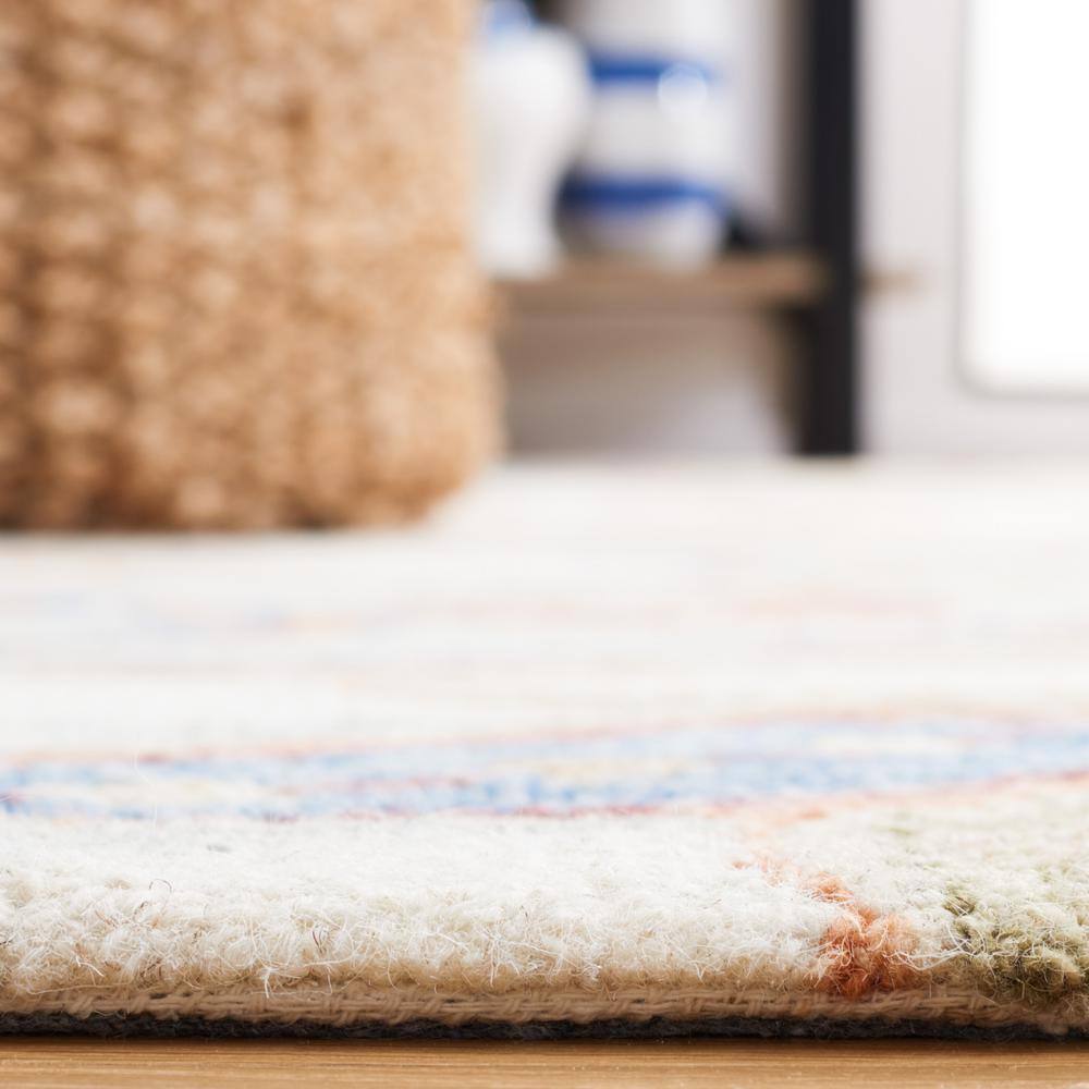 Ivory Elegance Hand-Tufted Wool 4' x 6' Rectangular Area Rug