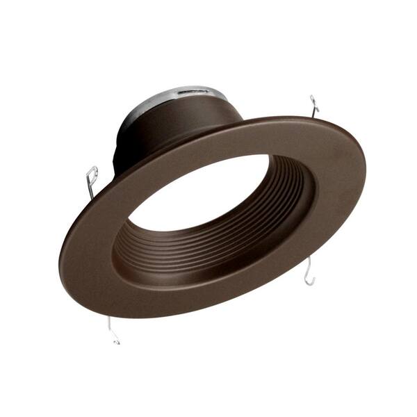 NICOR 5/6 in. 3000K Oil Rubbed Bronze Integrated LED Recessed Retrofit Downlight Baffle Trim