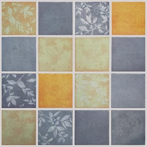Falkirk Bhoid Gold Pewter Olive Rust Squares Leaves Vinyl Peel and Stick Self Adhesive Wallpaper (Covers 36 sq. ft.)