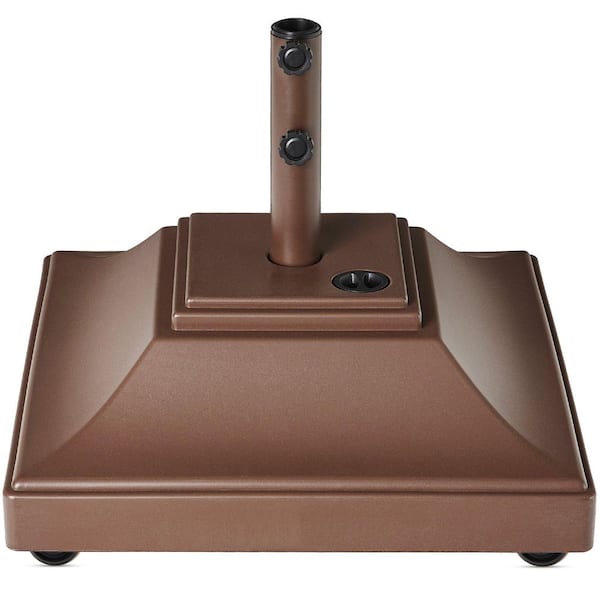 Unbranded HDPE Plastic Patio Umbrella Base in Brown