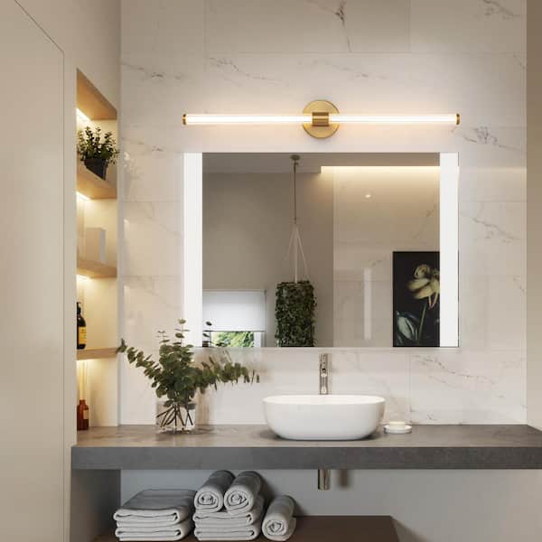 お手頃価格 Deyidn with Bar Light Vanity LED Gold 1-Light in. 30.31 その他