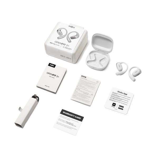 SHOKZ Open Fit 2+True Wireless Bluetooth Earbuds Gray T921-ST-GY
