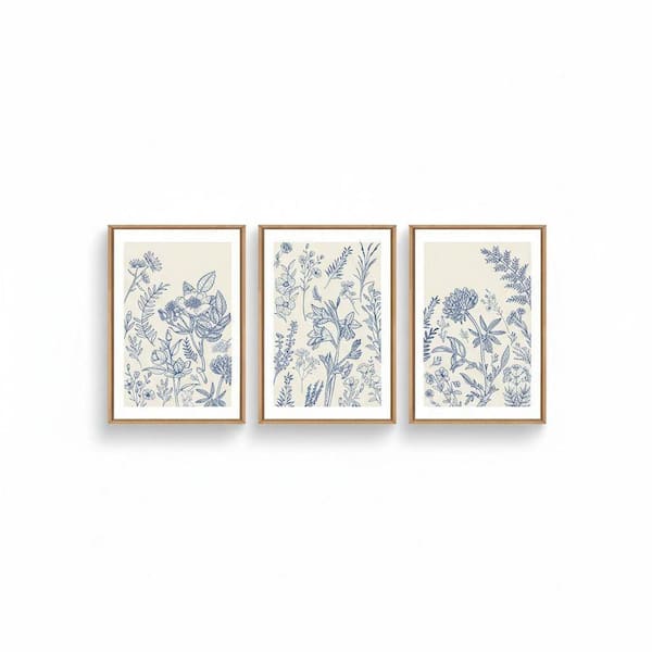 Abstract Flower Framed Wall Art 24 in. x 16 in. LINBQ277 - The