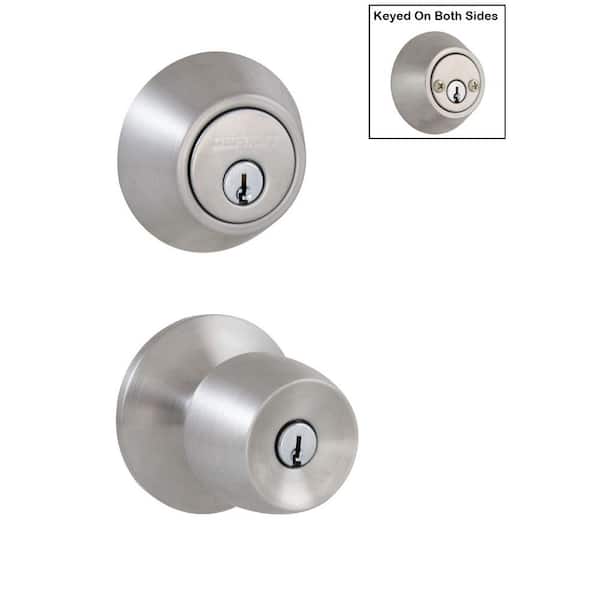 Defiant Brandywine Stainless Steel Combo Pack with Double Cylinder Deadbolt