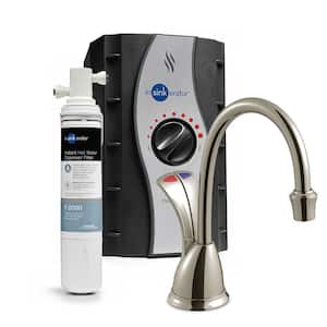 Involve Wave Instant Hot & Cold Water Dispenser w/ Premium Filtration System & 2-Handle 6.75 in. Faucet in Satin Nickel