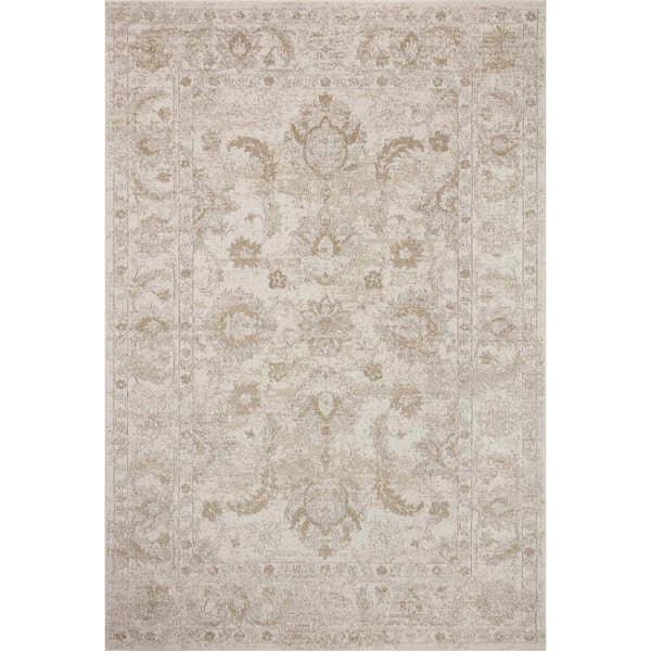 LOLOI II Odette Ivory/Beige 2 ft. - 7 in. x 16 ft. Oriental Runner Rug