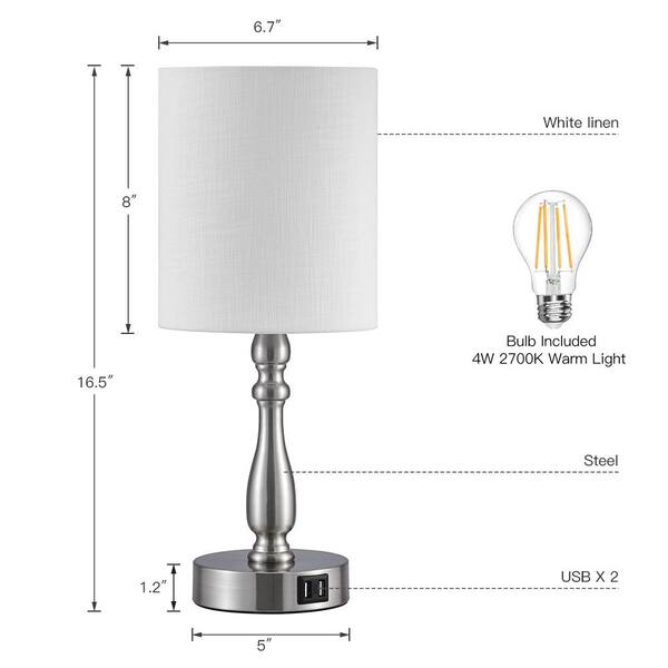 Way Table Lamp With 2 Usb Ports, 3 Way Touch Table Lamps