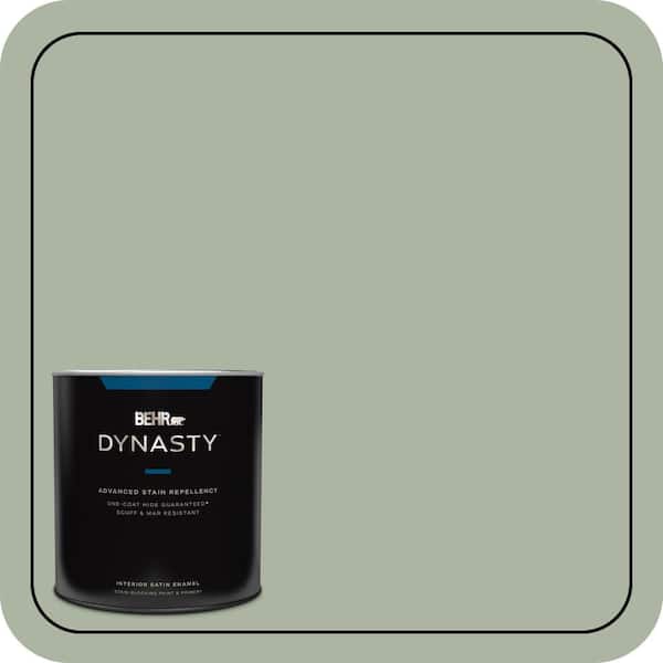 BEHR DYNASTY 1 qt. #430E-3 Laurel Mist Satin Enamel Interior Stain-Blocking Paint and Primer