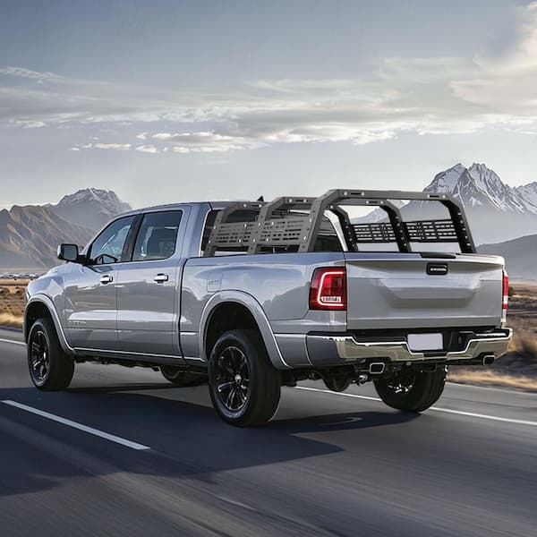 Overland Truck Bed Rack, 54.3-68.3in. Width, Adjustable Overland Bed Cargo Rack with Sidebar and 900lbs. Static Capacity