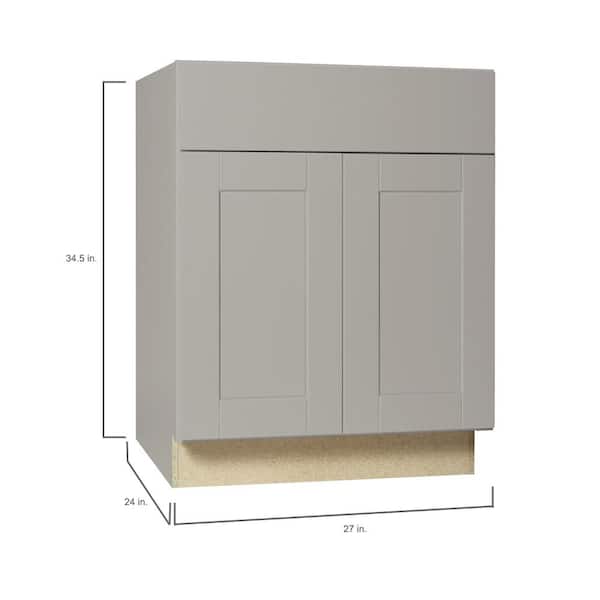 Hampton Bay Shaker Assembled 27x34 5x24, What Size Are Base Kitchen Cabinets