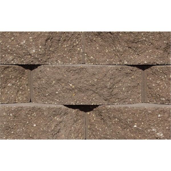 Rockwood Retaining Walls Cottage Stone 4 in. H x 12 in. W x 8.5 in. D Brown Concrete Garden Wall Block (64-Pieces/21.12 sq. ft./Pack)