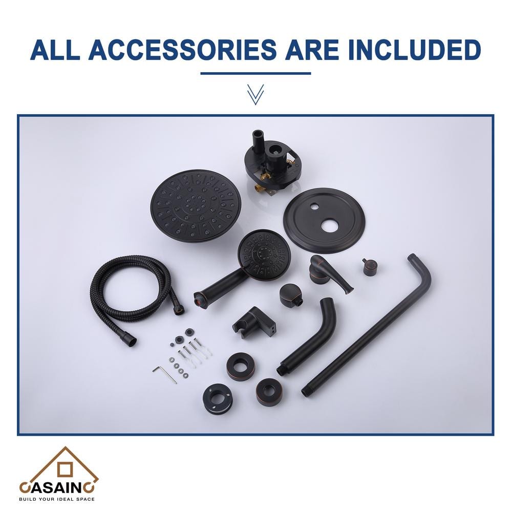 Oil Rubbed Bronze Multi-Head Wall Mounted Shower System