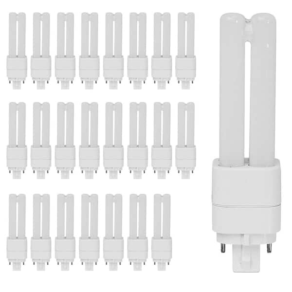 13-Watt Equivalent PL QuadTube CFLNI 4-Pin Plugin G24Q-1 Base CFL Replacement LED Light Bulb, Soft White 2700K (24-Pack)
