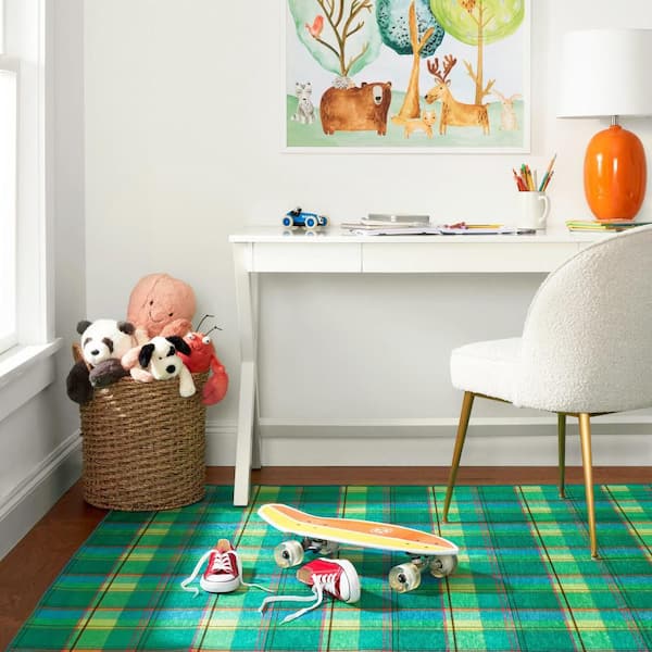 Pacific Madras Machine Washable Multi 4 ft. x 6 ft. Indoor Area Rug