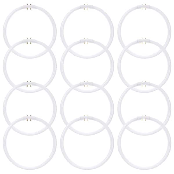Sunlite 22-Watt 9 in. Linear Circline Tube T5 2GX13 Base Fluorescent Light Bulb in Bright White 3500K (12-Pack)