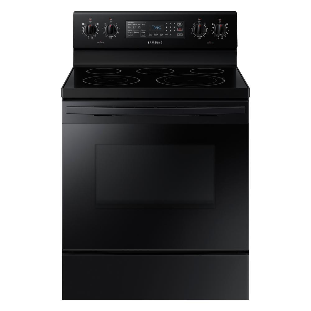 30 in. 5.9 cu.ft. 5 Burner Element Single Oven Electric Range with Self-Cleaning and Convection Oven in Black price history on PriceWatchPro