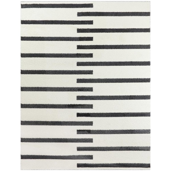 BALTA Colter White 5 ft. x 7 ft. Modern Striped Area Rug 3007834 - The ...