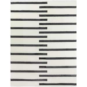 Colter White 8 ft. x 10 ft. Modern Striped Area Rug