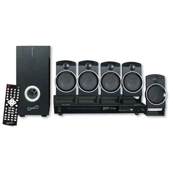 5.1 Channel DVD Home Theater System with USB Input and Karaoke Function