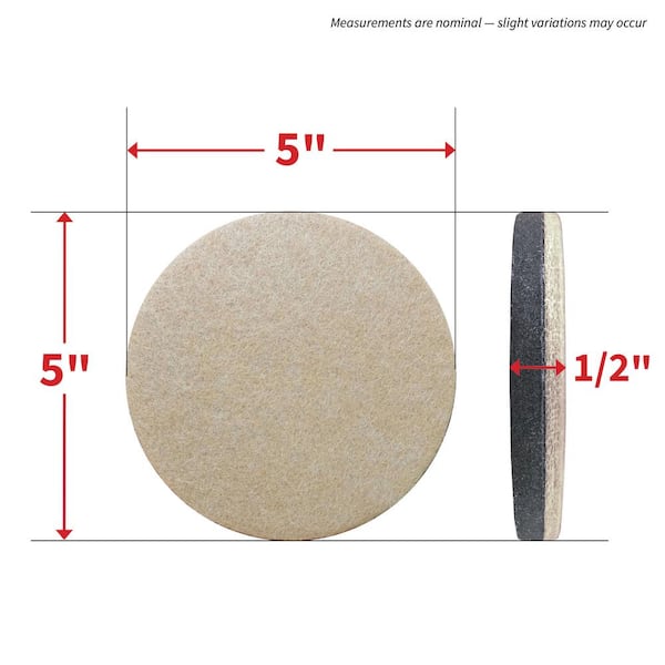 Everbilt Four 7 in. and Four 3-1/2 in. Beige Round Plastic Heavy-Duty  Furniture Slider Pads for Carpeted Floors (8-Pack) 4723044EB - The Home  Depot