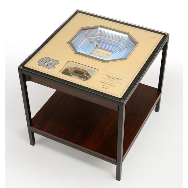 NCAA North Carolina Tar Heels 23 in. x 22 in. 25-Layer StadiumViews End Table