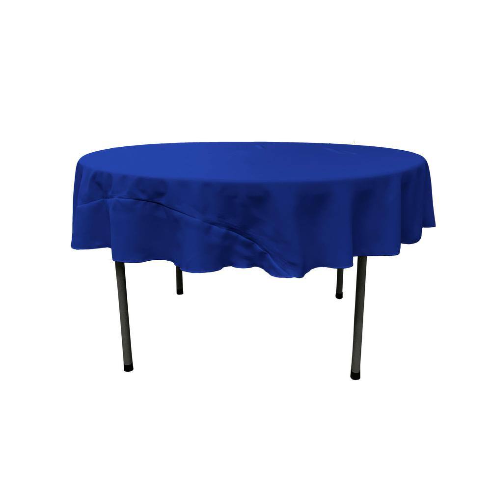 La Linen 72 In Royal Blue Polyester, 72 Inch Round Tablecloth