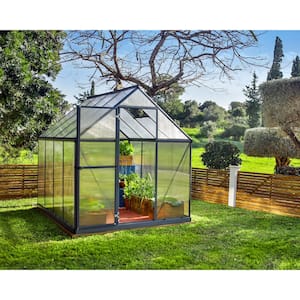 Mythos 6 ft. x 8 ft. Gray/Clear DIY Greenhouse Kit