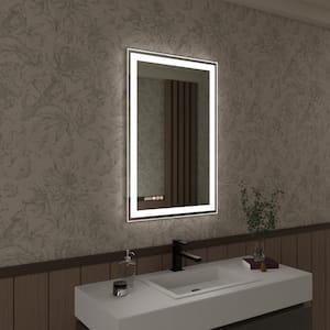 Swarm 24 in. W x 36 in. H Rectangular Frameless Radar LED Wall Bathroom Vanity Mirror