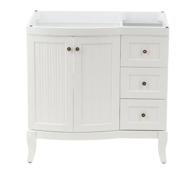 Virtu USA Khaleesi 36 in. Vanity Cabinet Only in White