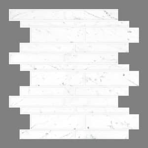 White Marble 12 in. x 12 in. Vinyl Peel and Stick Backsplash Tile (4 sq. ft./pack)
