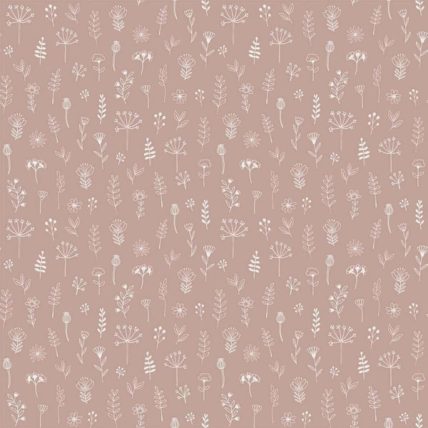 Chesapeake Brown Tatula Floral Matte Paper Non-Pasted Wallpaper Roll