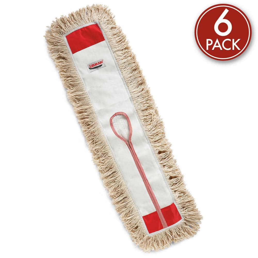 Libman 36 in. Cotton Dust Flat Mop Head Refill (6Pack) 1767 The Home Depot