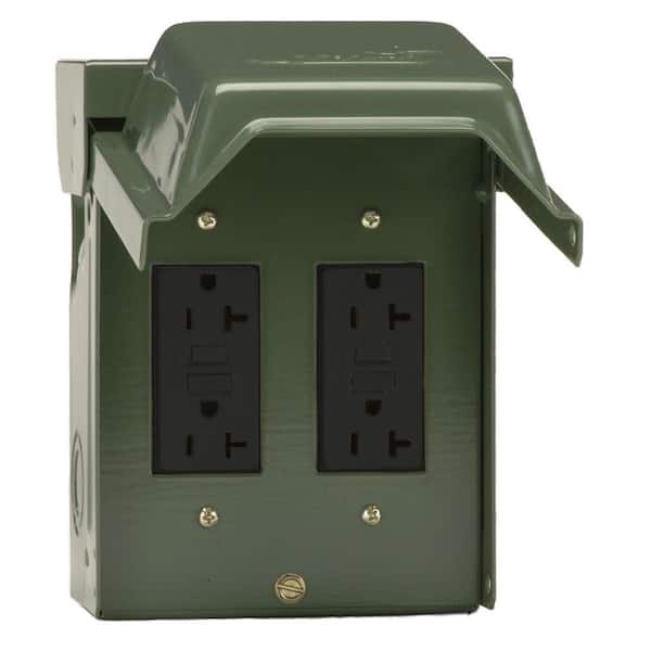 GE 2-20 Amp Backyard Outlet with GFCI Receptacles