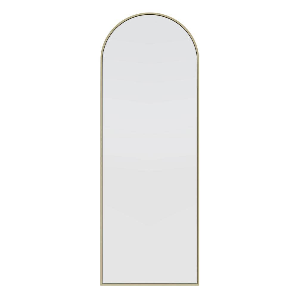 Elegant Full-Length 67" Bronze Wood Rectangular Mirror
