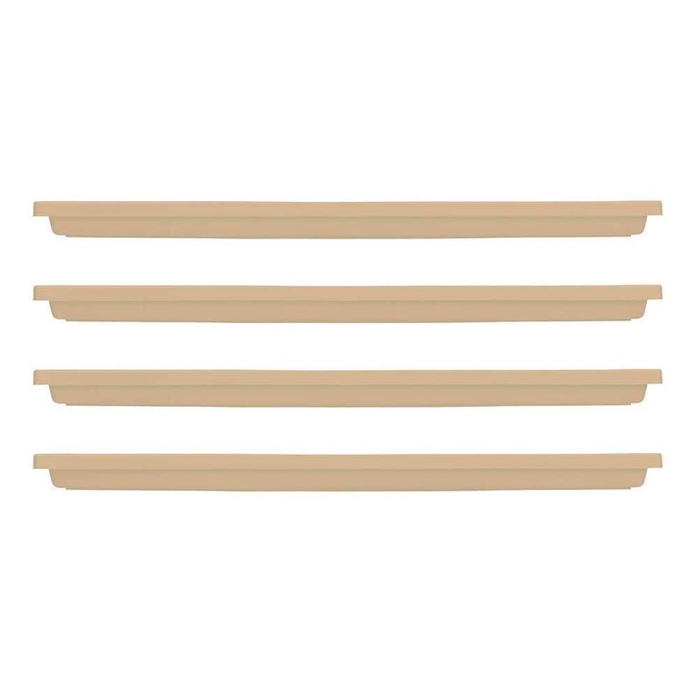 Venetian 23.5 in. Resin Plastic Rectangular Flower Box Saucers, Sandstone (4-Pack) price history on PriceWatchPro