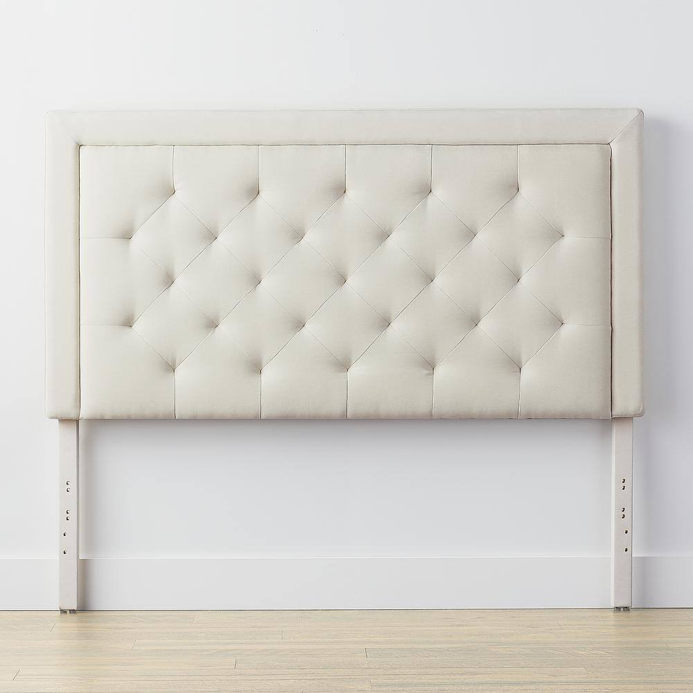 Brookside Upholstered Cream Queen Headboard with Diamond TuftingHDBSQQREDTIVHB The Home Depot