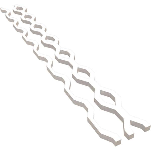 Ekena Millwork Wabash 47 in. H x 0.75 in. W Slatwall Panels in PVC 24-Pack
