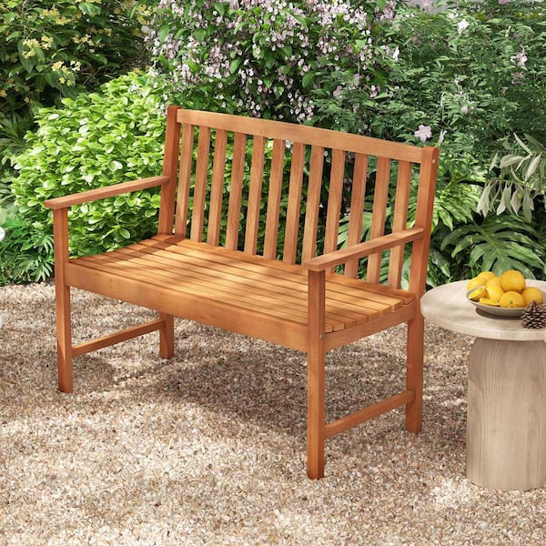 Garden bench with backrest sale