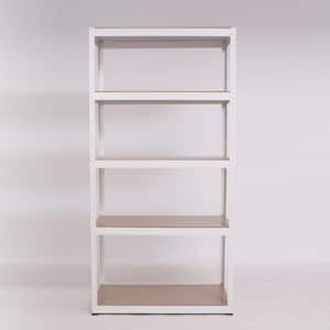 White 5-Tier Adjustable Storage Shelving, Metal Storage Utility Rack Shelf Unit for Warehouse Pantry Closet Kitchen