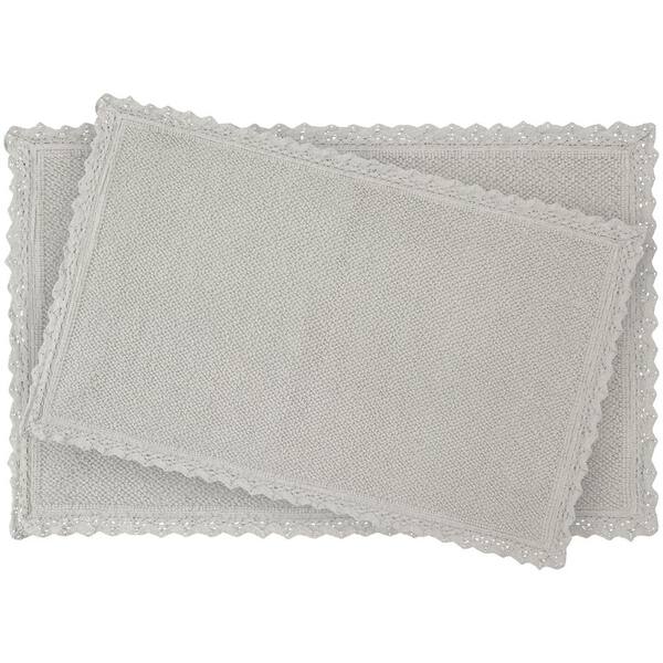 Laura Ashley Reversible Crochet Beaded 17 in. x 24 in./20 in. x 34 in ...