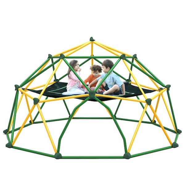 Unbranded 13 ft. Dome Climber Play Center, Kids Climbing Dome Tower with Hammock, Rust and UV Resistant