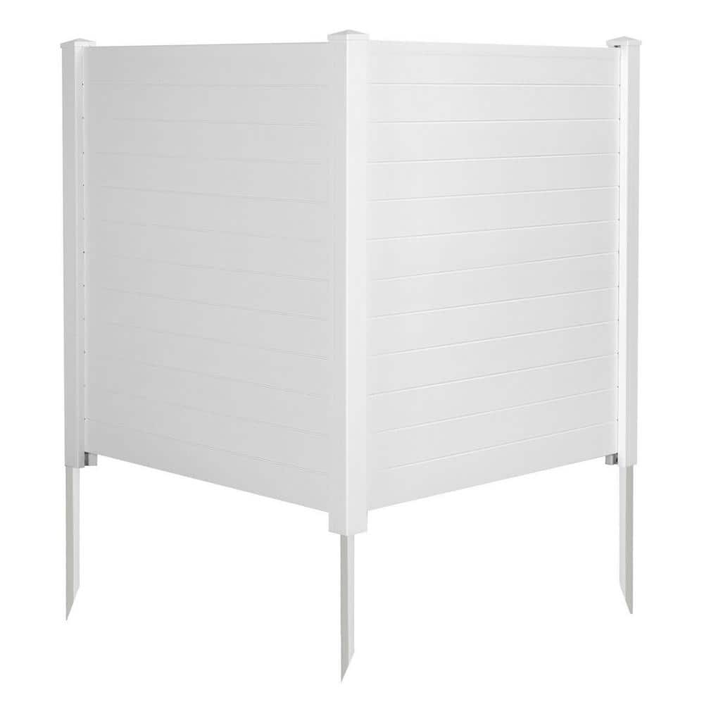 Reviews for Gymax 49 in. Outdoor PVC Privacy Panels Garden Fence (2 ...