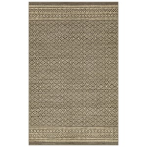  Hauteloom Pertek Checkered Tile Living Room Bedroom Dining Room  Area Rug - Bohemian Boho Carpet - Square Tile Farmhouse - Faded Distressed  - Cream, Beige, Gold - 7'10 x 10' : Home & Kitchen