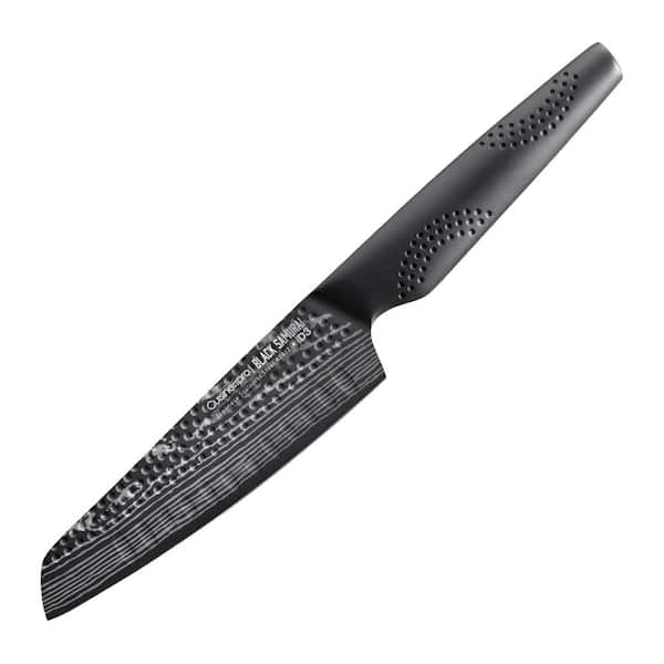 Cuisine::pro iD3 BLACK SAMURAI 6 in. Steel Full Tang Santoku Knife