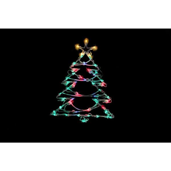Suction Cups LED Light Snowflake Christmas Tree Star 7-Color Night Light Xmas 