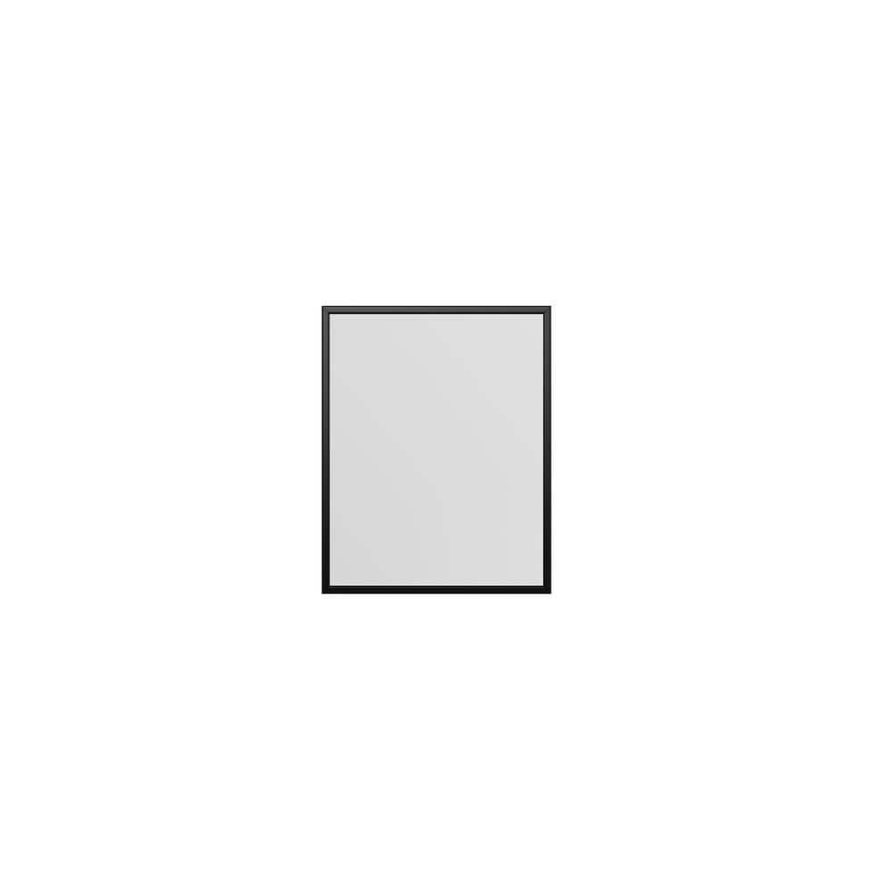 Sleek Silver 28.5" x 35" Modern Rectangular Bathroom Mirror