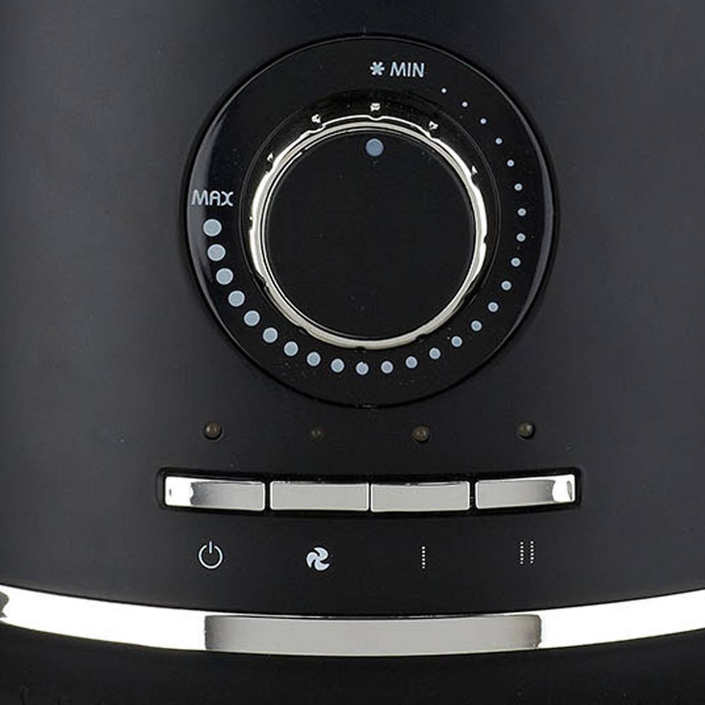 Portable Black Ceramic Electric Heater with Thermostat Control